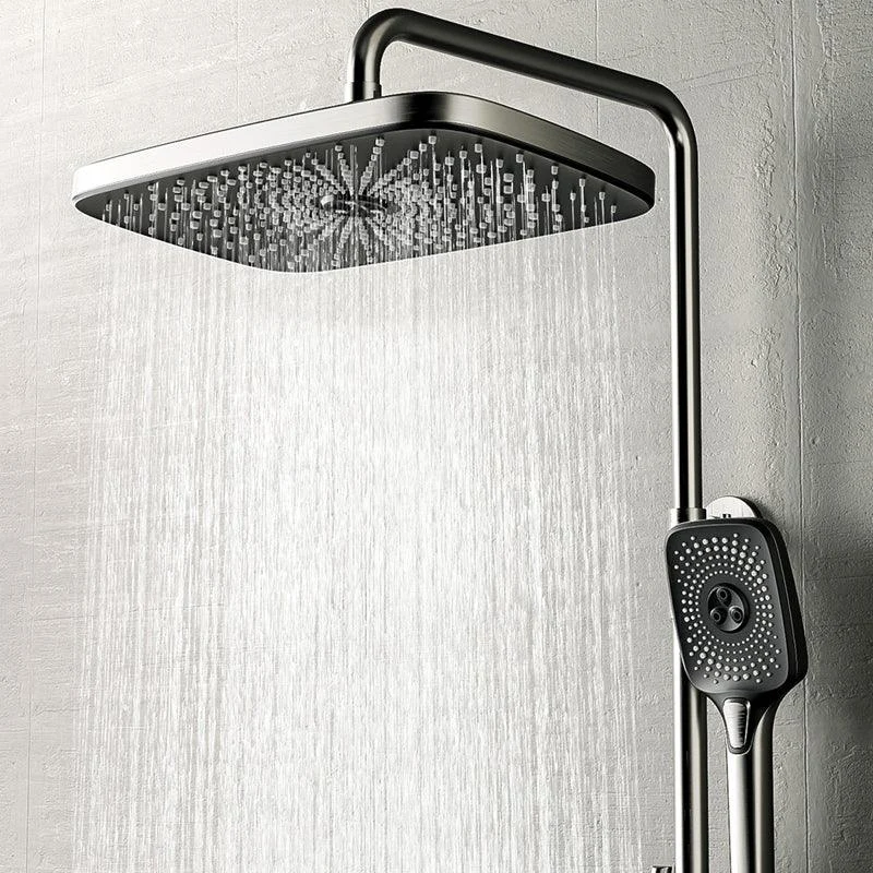 Modern Style Shower System Handle Knob Rectangle Wall Mounted Copper Shower System -Bathlova