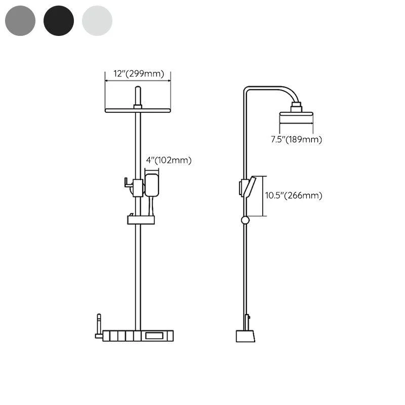 Modern Style Shower System Spot Resist Wall Mounted Rain Shower System -Bathlova