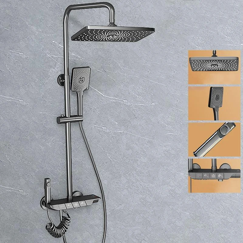 Modern Style Shower System Spot Resist Wall Mounted Rain Shower System -Bathlova