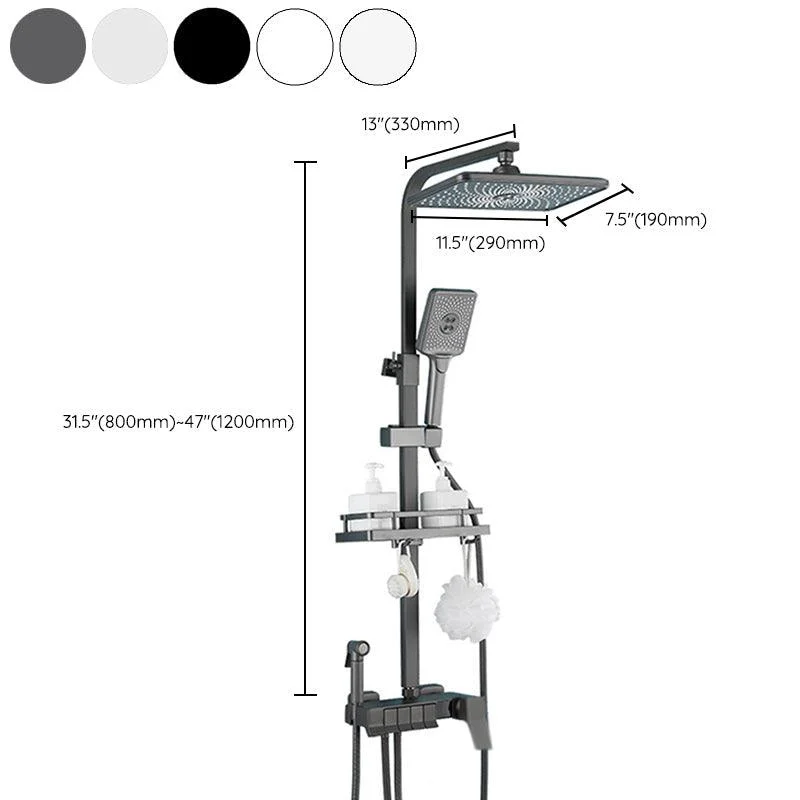 Modern Style Shower System Wall Mounted Spot Resist Handle Lever Shower System -Bathlova