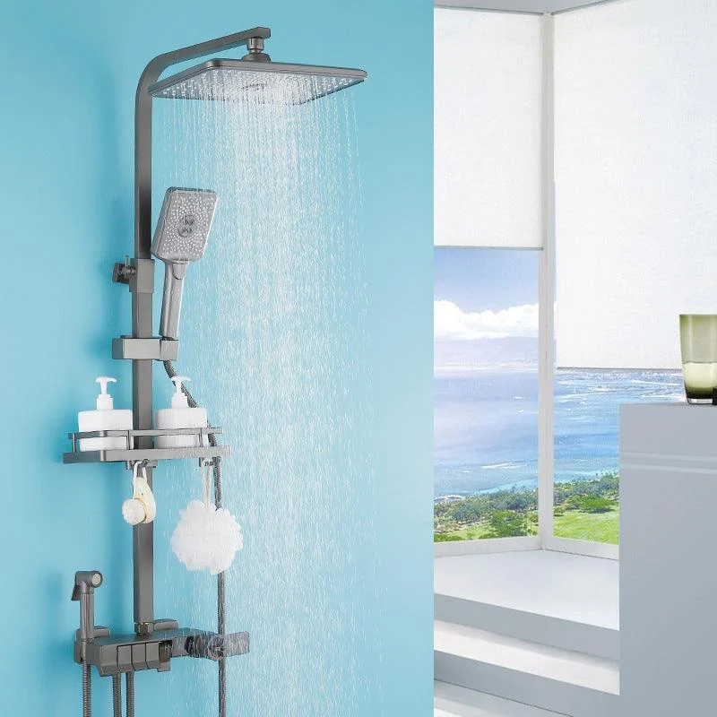 Modern Style Shower System Wall Mounted Spot Resist Handle Lever Shower System -Bathlova