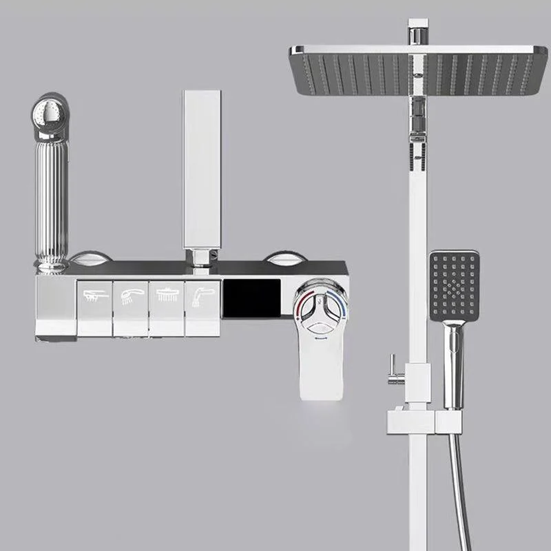 Modern Style Shower System Wall Mounted Spot Resist Handle Lever Shower System -Bathlova