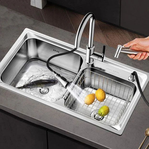 Modern Style Sink Stainless Steel Drop-In Noise-cancelling Design Sink for Kitchen -Bathlova