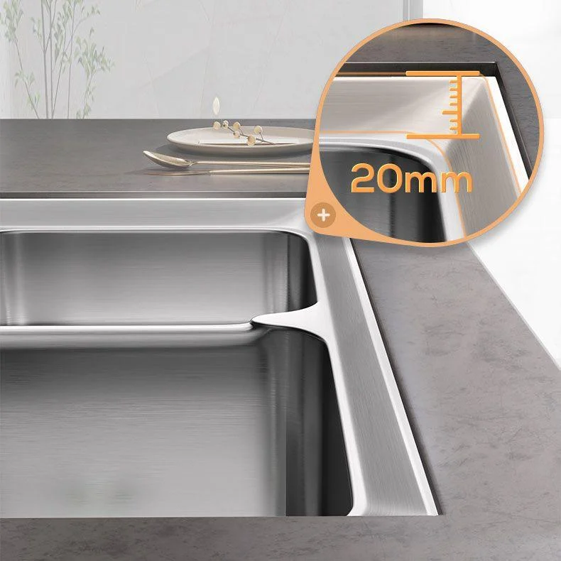 Modern Style Sink Stainless Steel Drop-In Noise-cancelling Design Sink for Kitchen -Bathlova