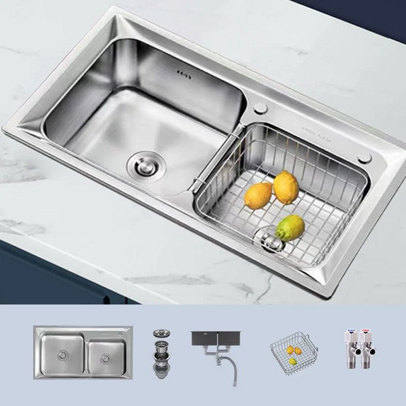 Modern Style Sink Stainless Steel Drop-In Noise-cancelling Design Sink for Kitchen -Bathlova