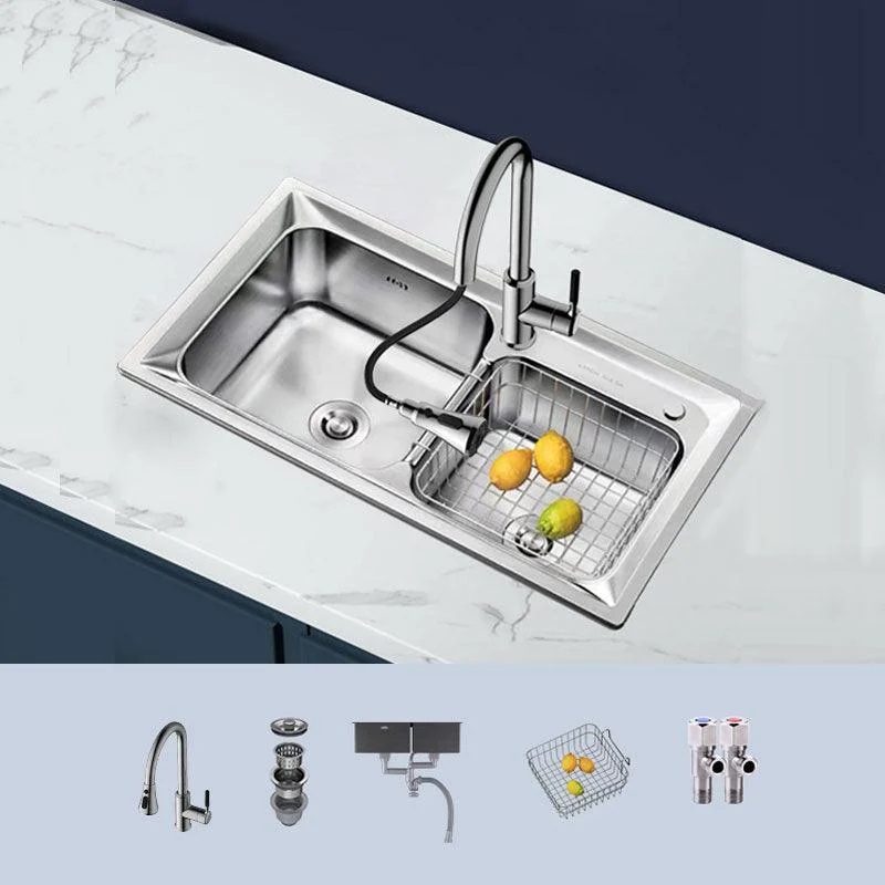 Modern Style Sink Stainless Steel Drop-In Noise-cancelling Design Sink for Kitchen -Bathlova