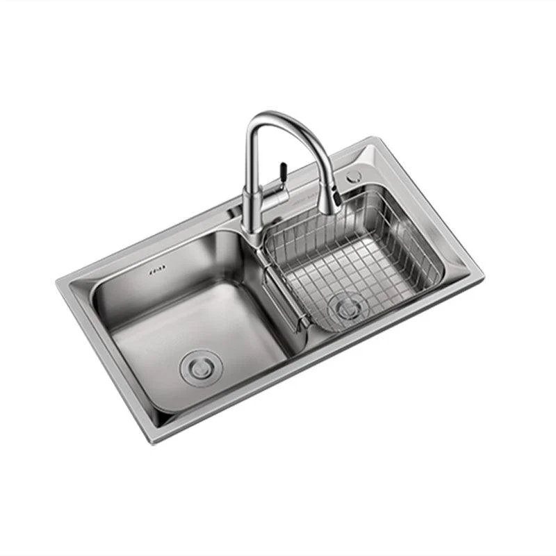 Modern Style Sink Stainless Steel Drop-In Noise-cancelling Design Sink for Kitchen -Bathlova