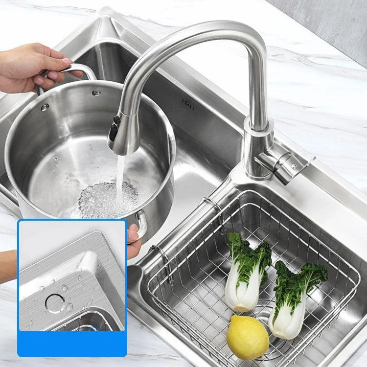 Modern Style Sink Stainless Steel Drop-In Noise-cancelling Design Sink for Kitchen -Bathlova