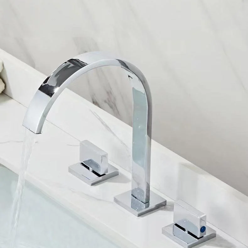 Modern Style Tap Widespread Taps with Double Cross Handles -Bathlova