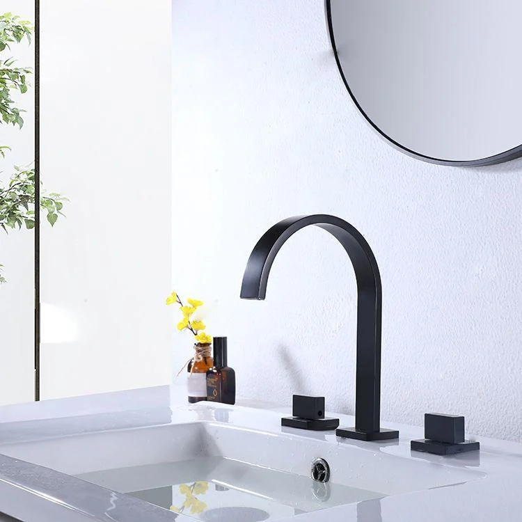 Modern Style Tap Widespread Taps with Double Cross Handles -Bathlova