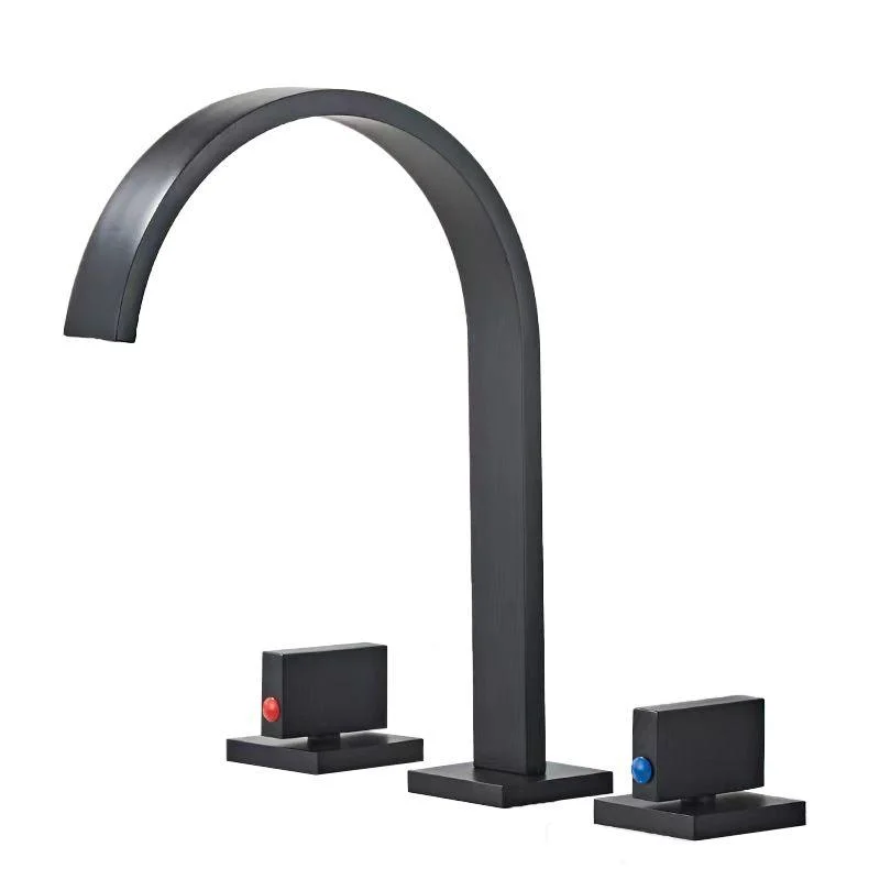 Modern Style Tap Widespread Taps with Double Cross Handles -Bathlova