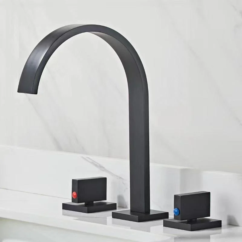 Modern Style Tap Widespread Taps with Double Cross Handles -Bathlova