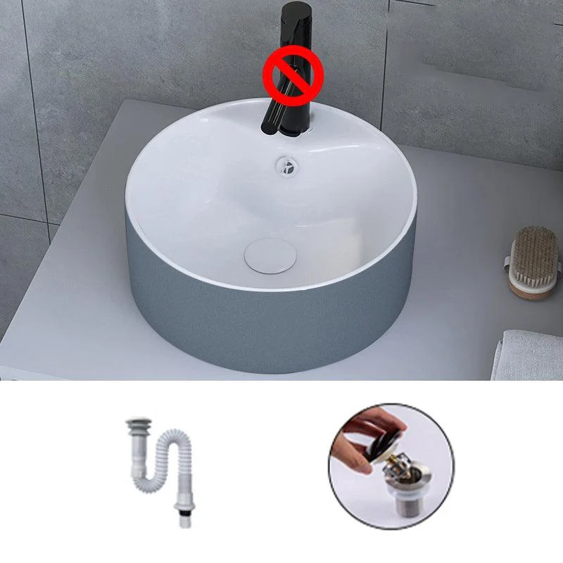 Modern Style Trough Bathroom Sink Rectangle Ceramic Trough Bathroom Sink -Bathlova