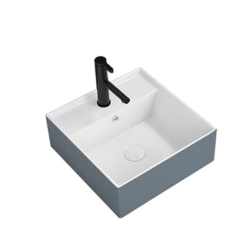 Modern Style Trough Bathroom Sink Rectangle Ceramic Trough Bathroom Sink -Bathlova