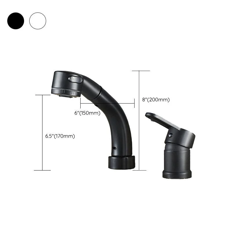 Modern Style Vessel Tap Copper Knob Handle Low Arc Retractable Vessel Tap -Bathlova