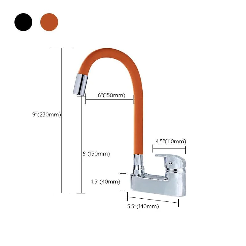 Modern Style Vessel Tap Copper Single Handle High Arc Vessel Tap -Bathlova