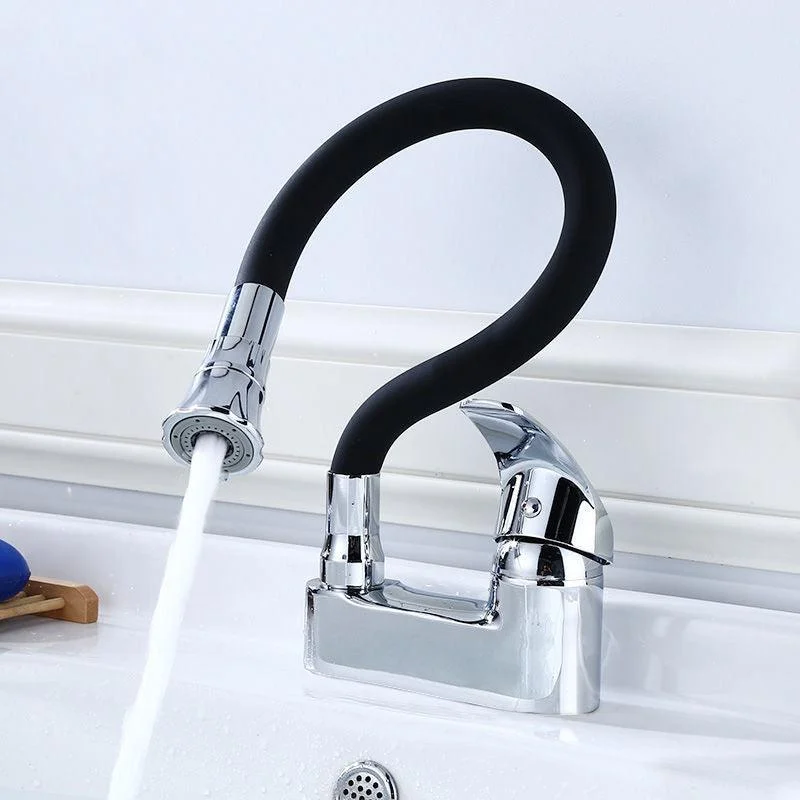 Modern Style Vessel Tap Copper Single Handle High Arc Vessel Tap -Bathlova