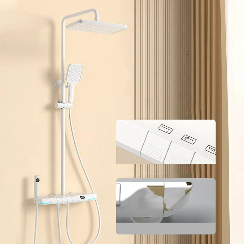 Modern Style Wall Mounted Shower Combo with Thermostatic Shower System -Bathlova