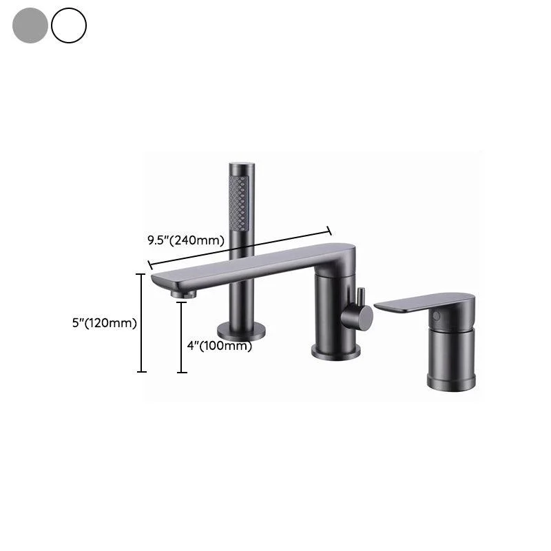 Modern Swivel Bath Tap Solid Color Deck-Mount Bathroom Tap -Bathlova