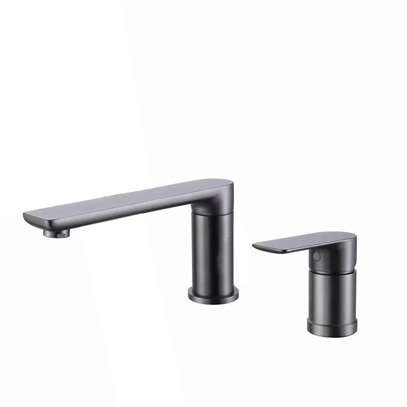 Modern Swivel Bath Tap Solid Color Deck-Mount Bathroom Tap -Bathlova