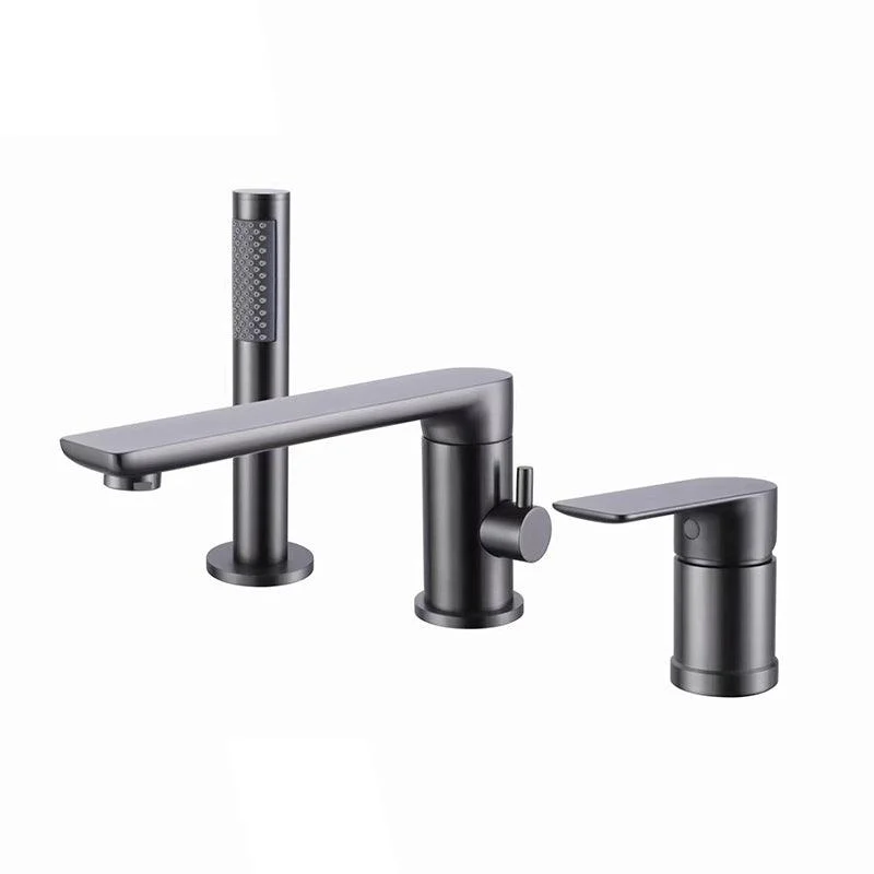 Modern Swivel Bath Tap Solid Color Deck-Mount Bathroom Tap -Bathlova