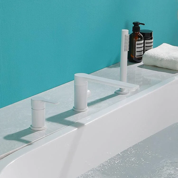 Modern Swivel Bath Tap Solid Color Deck-Mount Bathroom Tap -Bathlova