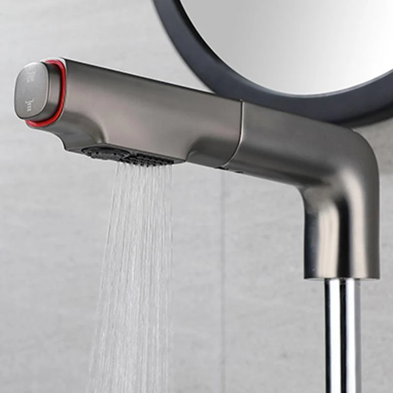 Modern Swivel Spout Sink Tap Bathroom Low Arc Lifting Tap -Bathlova