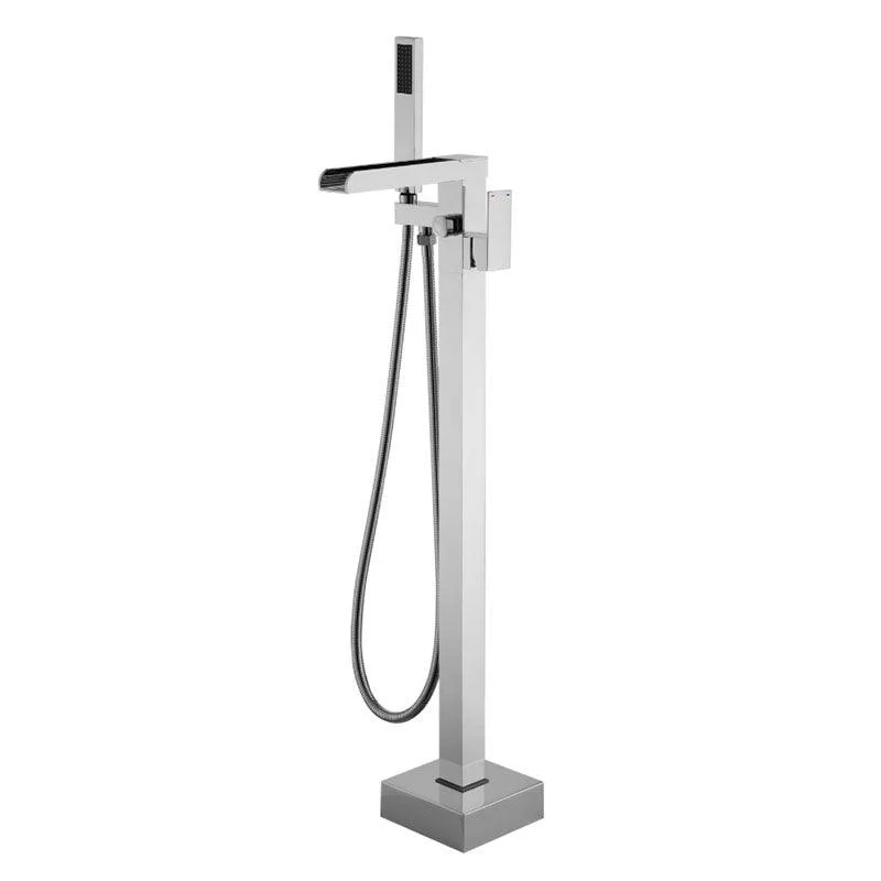 Modern Tap Free Standing Rod Handle Tube Handheld Shower Head Bathtub Tap -Bathlova