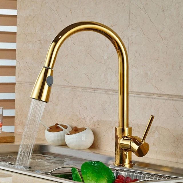 Modern Tap Kitchen Tap Rotatable Mixer Tap Single Sharp Handle -Bathlova