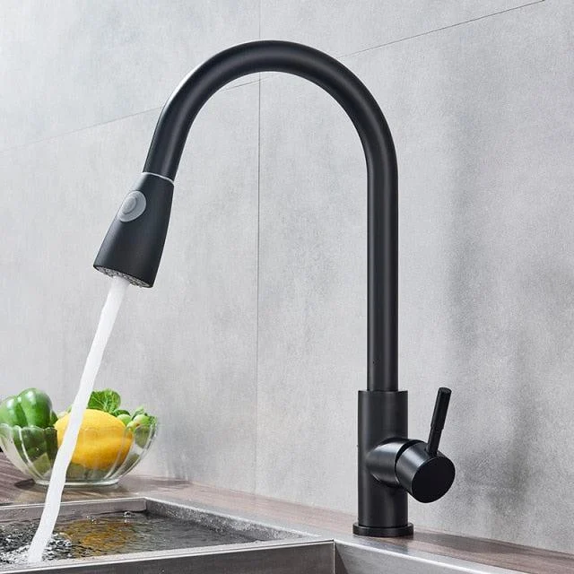 Modern Tap Kitchen Tap Rotatable Mixer Tap Single Sharp Handle -Bathlova