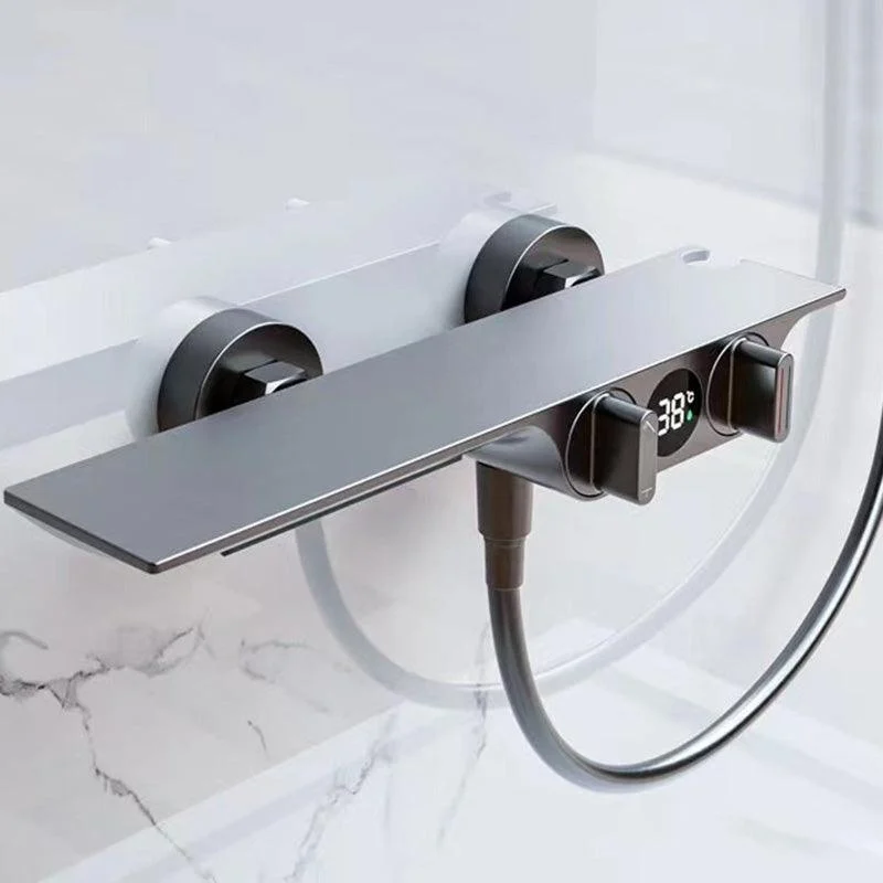 Modern Taps Copper 2-Handle and 4-Hole Wall Mounted Bath Tap Trim -Bathlova