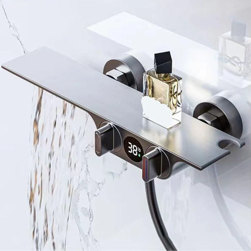 Modern Taps Copper 2-Handle and 4-Hole Wall Mounted Bath Tap Trim -Bathlova