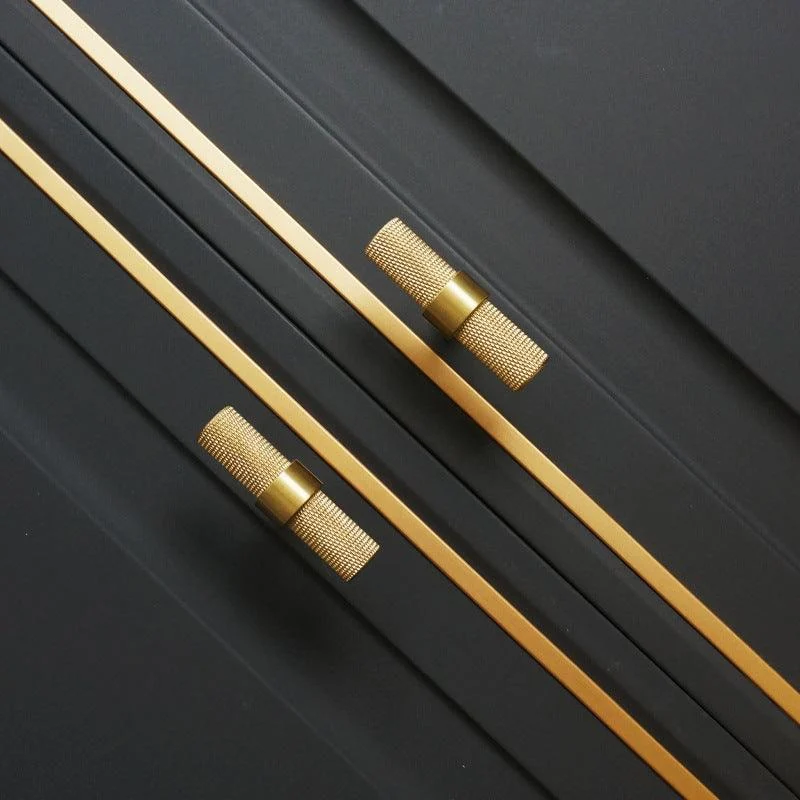 Modern Textured Brass Cabinet and Drawer Handles -Bathlova