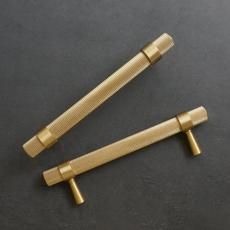 Modern Textured Brass Cabinet and Drawer Handles -Bathlova