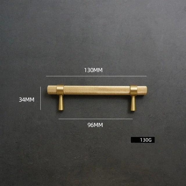 Modern Textured Brass Cabinet and Drawer Handles -Bathlova