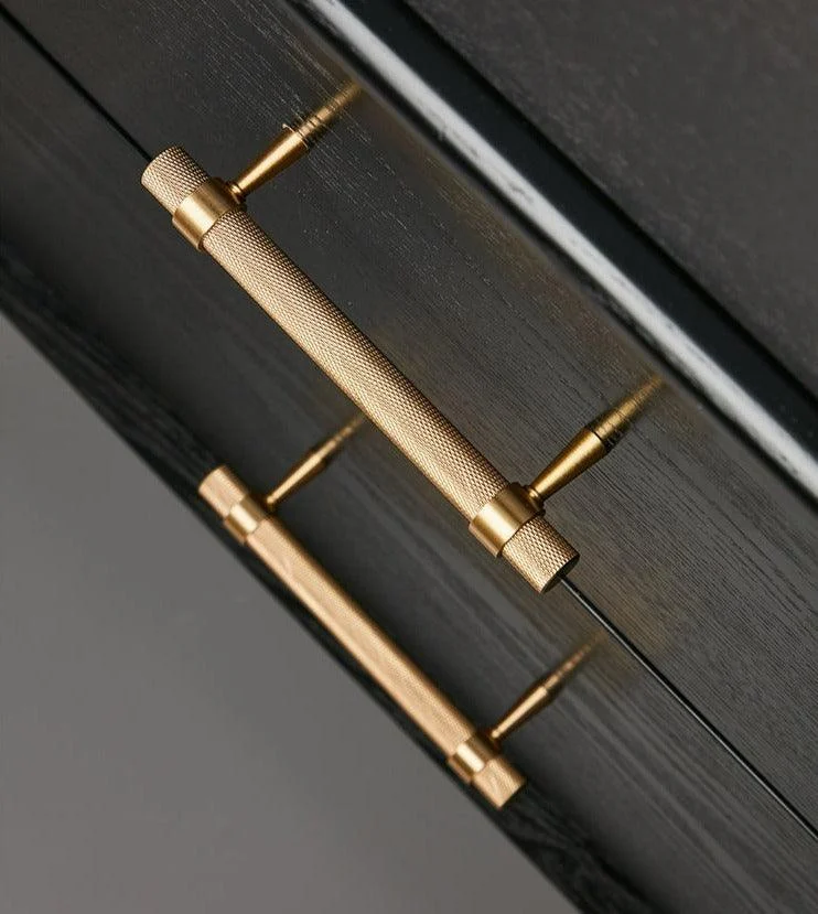 Modern Textured Brass Cabinet and Drawer Handles -Bathlova