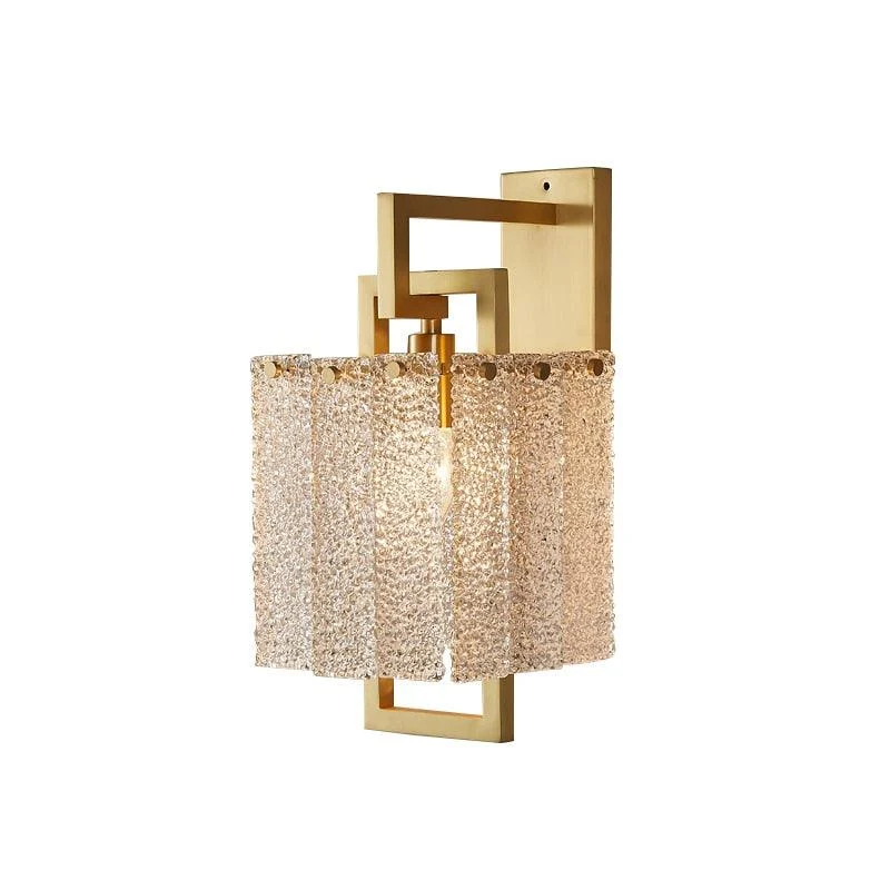 Modern Textured Glass Wall Sconce -Bathlova