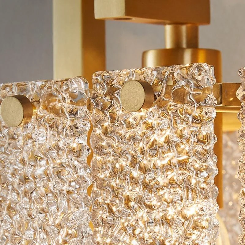 Modern Textured Glass Wall Sconce -Bathlova