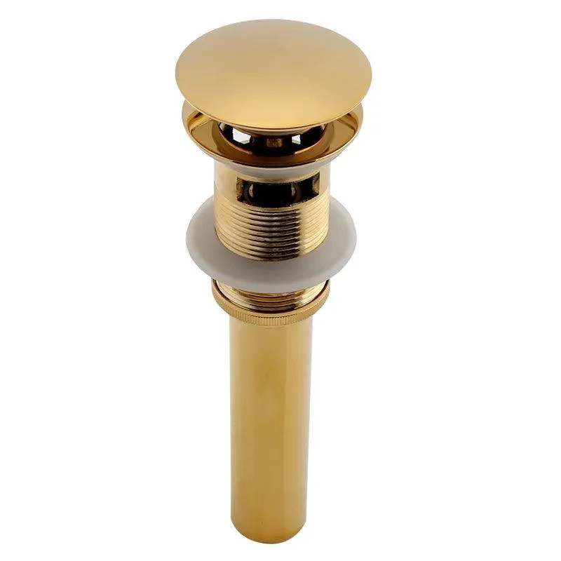 Modern Ti-PVD Gold Pop-Up Bathroom Sink Drain with Overflow -Bathlova