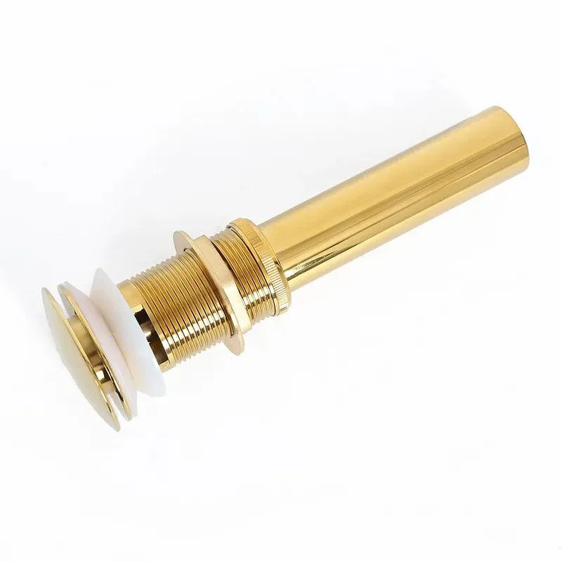 Modern Ti-PVD Gold Pop-Up Bathroom Sink Drain with Overflow -Bathlova