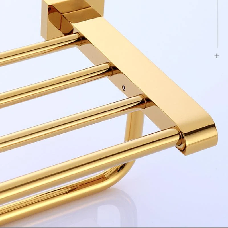 Modern Towel Bar Bathroom Hardware Set Bath Shelf Gold Bathroom Accessory Set -Bathlova