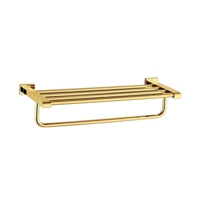 Modern Towel Bar Bathroom Hardware Set Bath Shelf Gold Bathroom Accessory Set -Bathlova