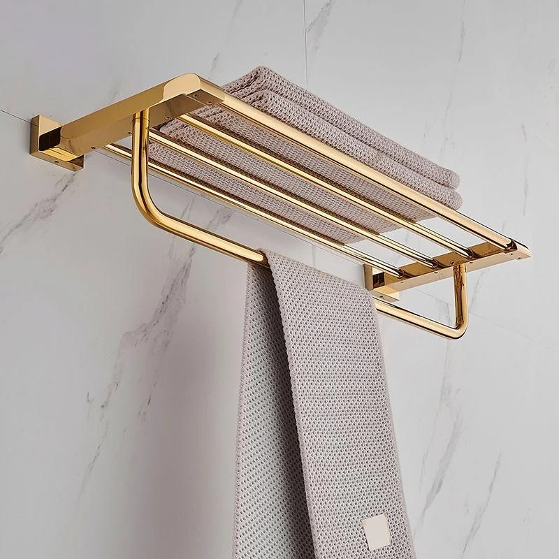 Modern Towel Bar Bathroom Hardware Set Bath Shelf Gold Bathroom Accessory Set -Bathlova