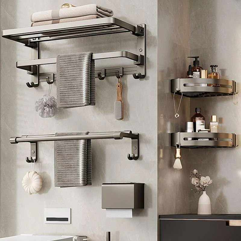 Modern Towel Bar Bathroom Set Bath Shelf Bathroom Accessory Kit -Bathlova