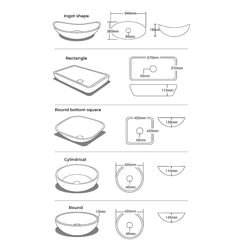 Modern Transparent Tempered Glass Wash Basin -Bathlova