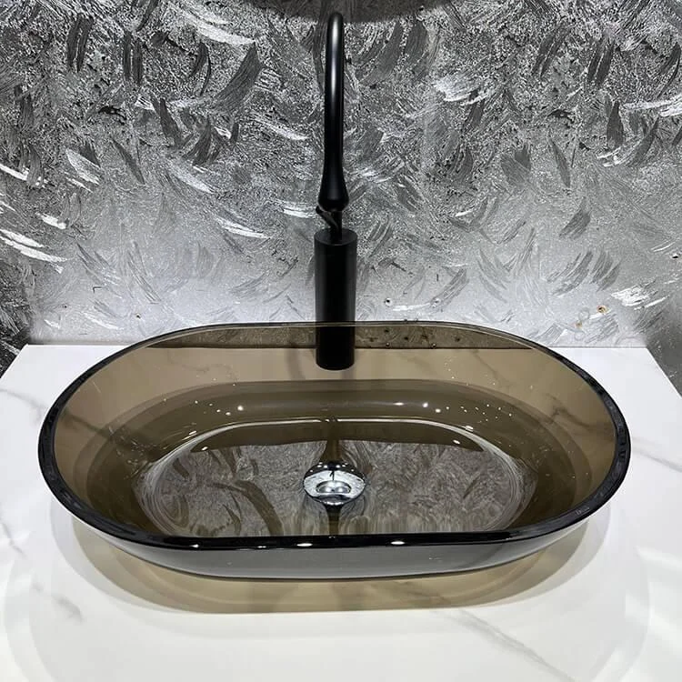 Modern Transparent Tempered Glass Wash Basin -Bathlova