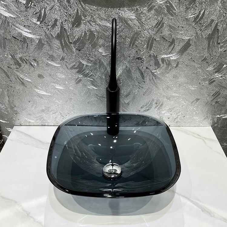 Modern Transparent Tempered Glass Wash Basin -Bathlova