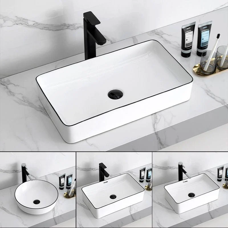 Modern Trough Bathroom Sink Round Trough Bathroom Sink with Basin -Bathlova