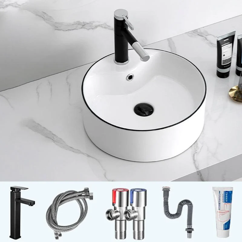 Modern Trough Bathroom Sink Round Trough Bathroom Sink with Basin -Bathlova