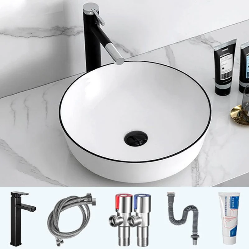 Modern Trough Bathroom Sink Round Trough Bathroom Sink with Basin -Bathlova